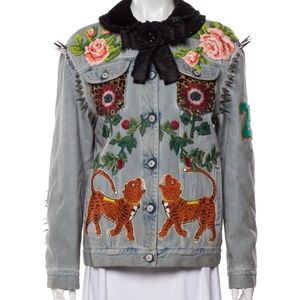 Gucci L'Aveugle Par Amour Denim Jacket  Jacket